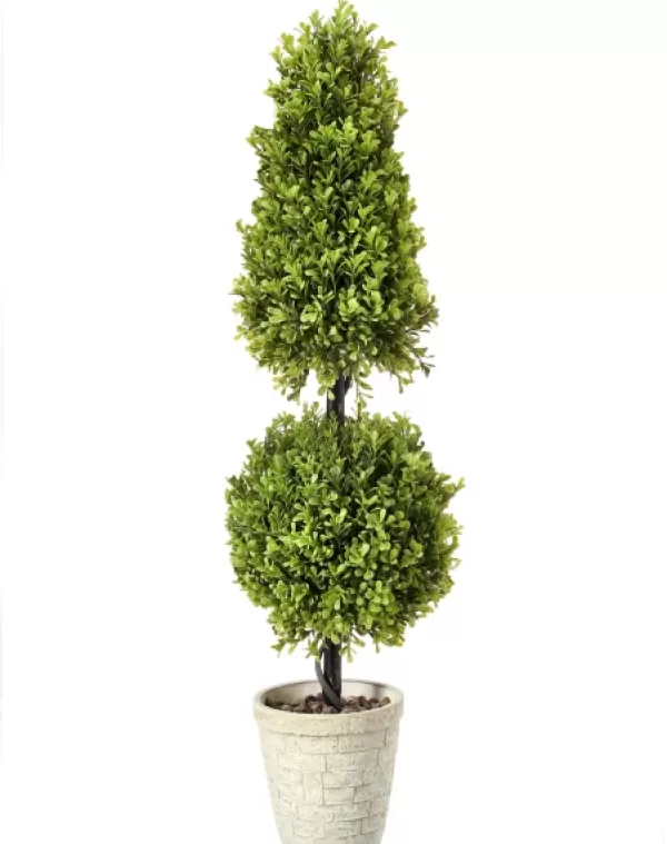 Trees & Topiaries-Kirkland's Home Boxwood Ball And Cone Topiary, 36 In.