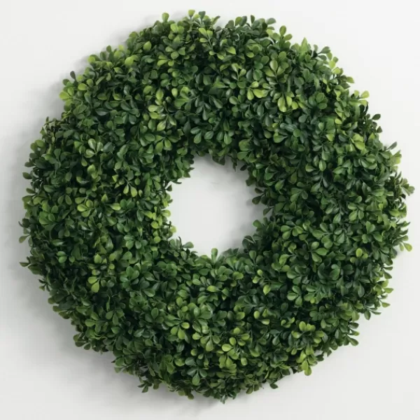 Wreaths-Kirkland's Home Boxwood Ery Wreath, 23 In. Green