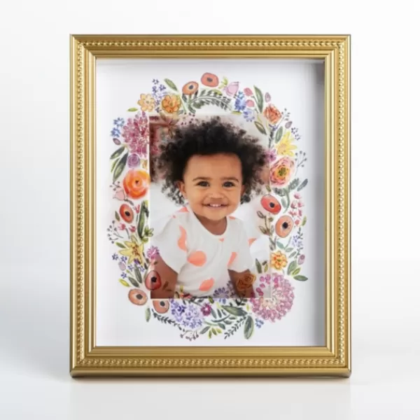 Picture Frames-Kirkland's Home Brackeen Floral Shadowbox Picture Frame, 4X6 Gold/Multi