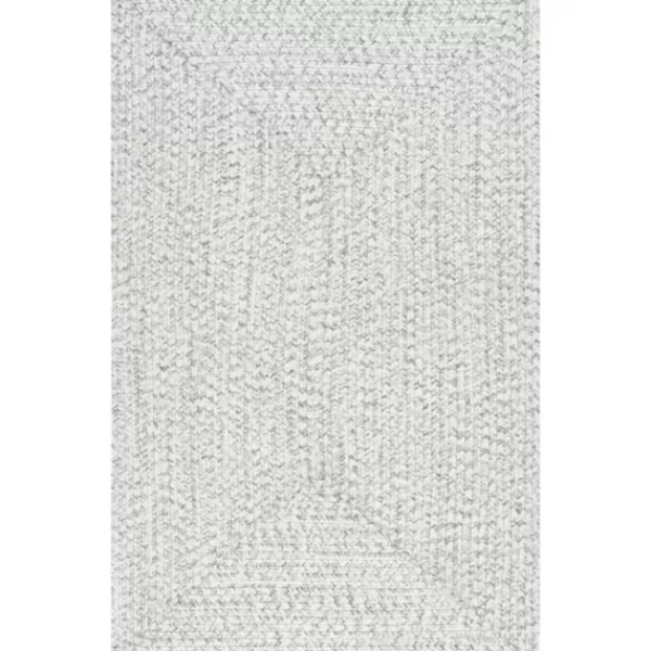 Outdoor Rugs-Kirkland's Home Braided Leah Indoor/Outdoor Area Rug, 5X8 Gray