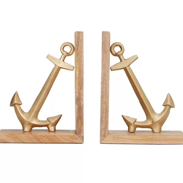 Decorative Accents-Kirkland's Home Brass Anchor Bookends, Set Of 2