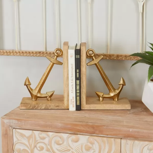 Decorative Accents-Kirkland's Home Brass Anchor Bookends, Set Of 2