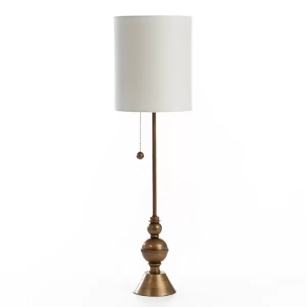 Buffet Lamps-Kirkland's Home Brass Darlington Buffet Lamp Gray