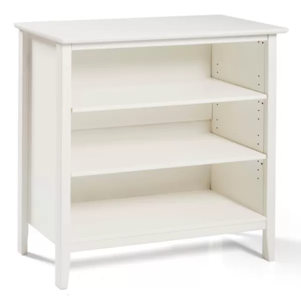 Bookshelves-Kirkland's Home Brazilian Pine Wood Short Bookshelf White