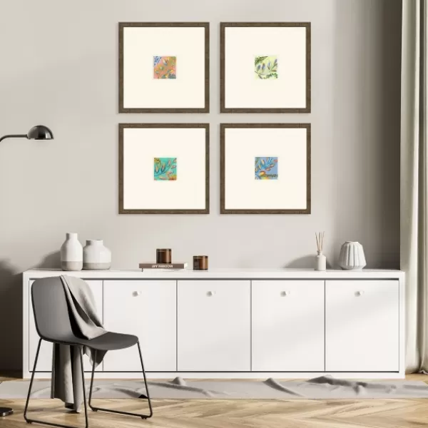 Framed Art-Kirkland's Home Bright Botanicals I Framed Art Prints, Set Of 4 White/Multi