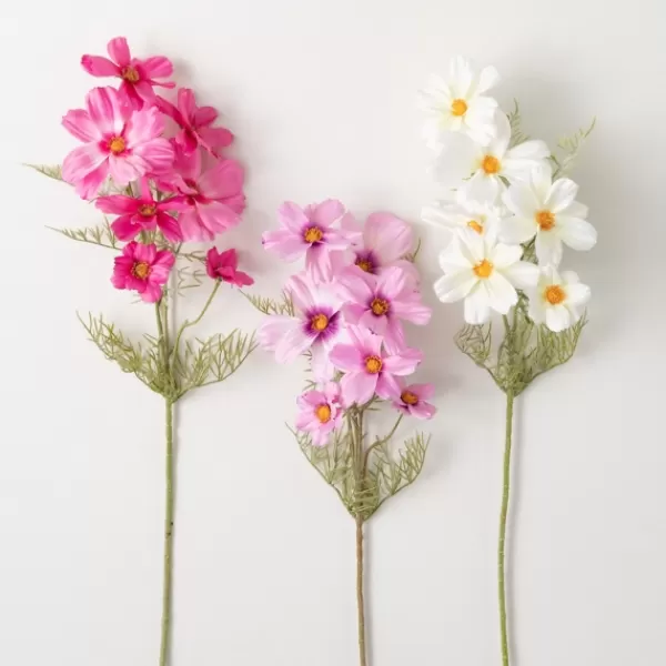 Stems & Bouquets-Kirkland's Home Bright Cosmos Stems, Set Of 3 Pink/Purple/White