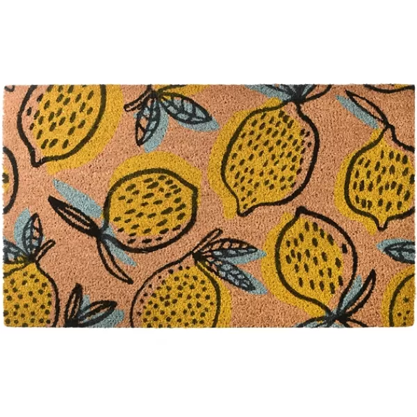 Doormats-Kirkland's Home Bright Lemon Citrus Doormat Yellow/Tan