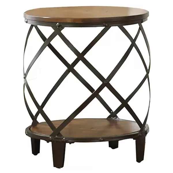 Accent & End Tables-Kirkland's Home Brimfield Round End Table Black