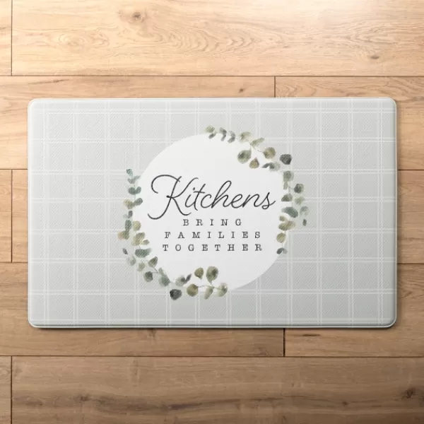 Kitchen & Floor Mats-Kirkland's Home Bring Families Together Kitchen Mat Gray/White