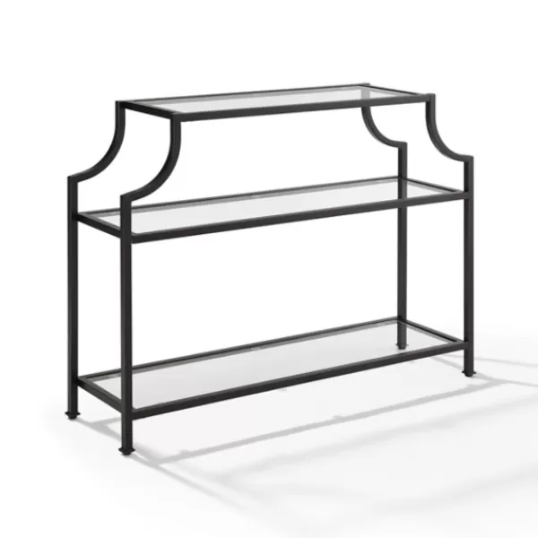 Console Tables-Kirkland's Home Bronze 3-Tier Ashlee Console Table Brown