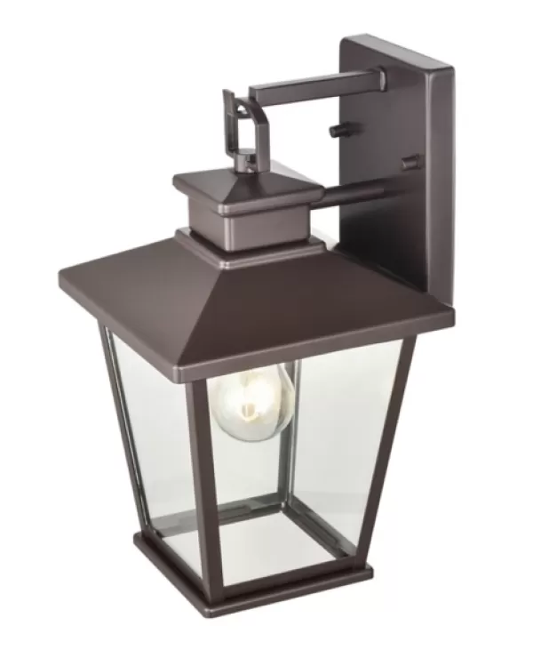 Outdoor Lighting-Kirkland's Home Bronze Classic Lantern Outdoor Sconce Brown