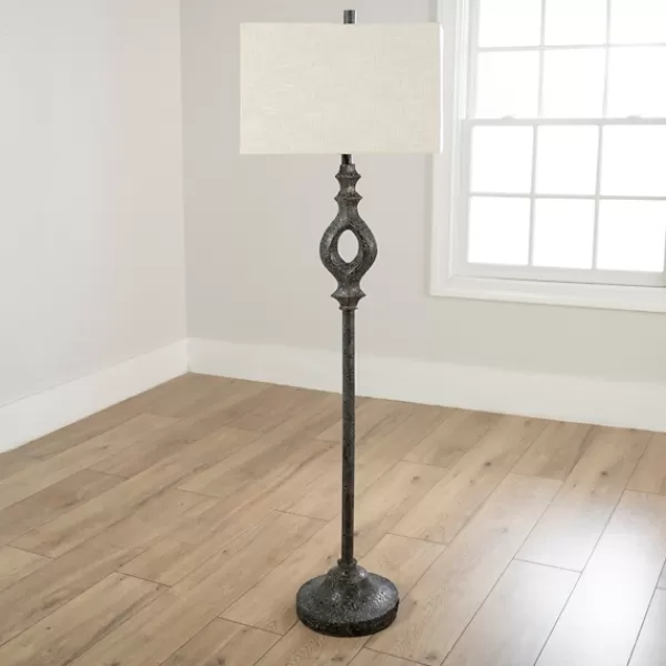 Floor Lamps-Kirkland's Home Bronze Duncan Floor Lamp White