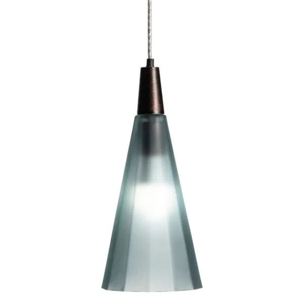 Table Lamps-Kirkland's Home Bronze Glass Ombre Slim Taper Pendant Lamp Green