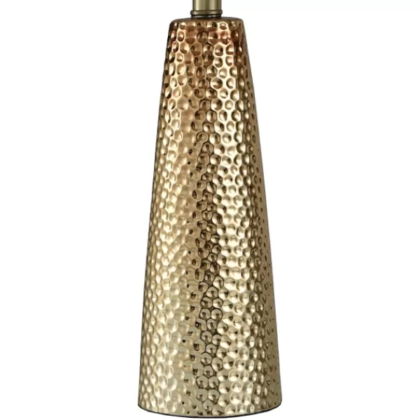 Table Lamps-Kirkland's Home Bronze Hammered Table Lamp White