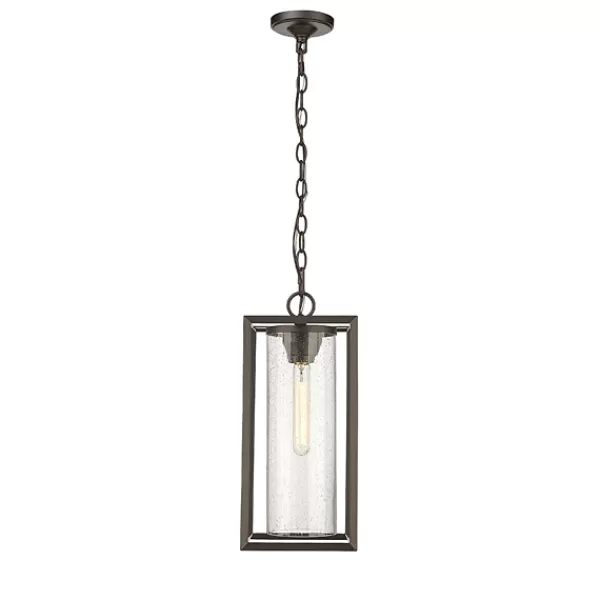 Outdoor Lighting-Kirkland's Home Bronze Lantern Outdoor Pendant Light Brown