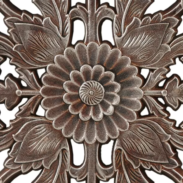 Wall Plaques-Kirkland's Home Bronze Madison Park Floral Wall Plaques, Set Of 2 Brown