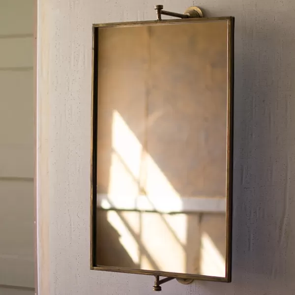 Decorative Mirrors-Kirkland's Home Bronze Metal Rectangle Tilting Mirror