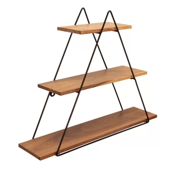 Shelves-Kirkland's Home Bronze Metal Triangle Frame Wall Shelf