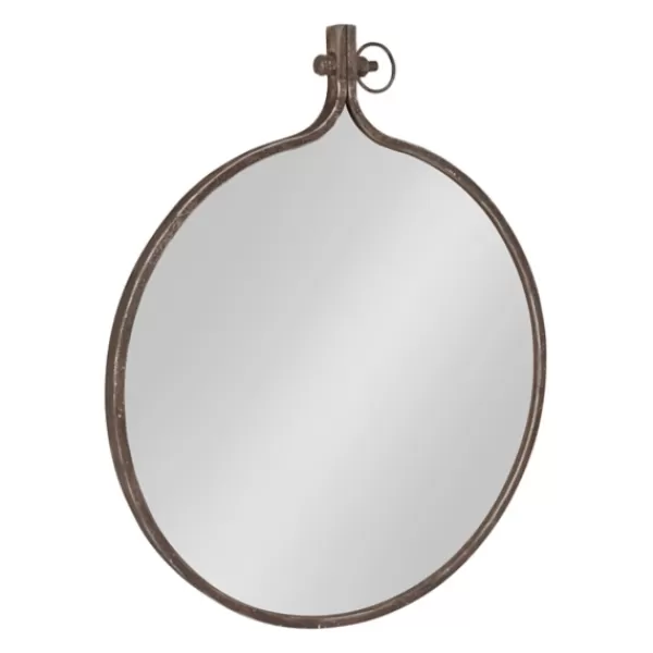 Decorative Mirrors-Kirkland's Home Bronze Metal Yitro Wall Mirror Brown