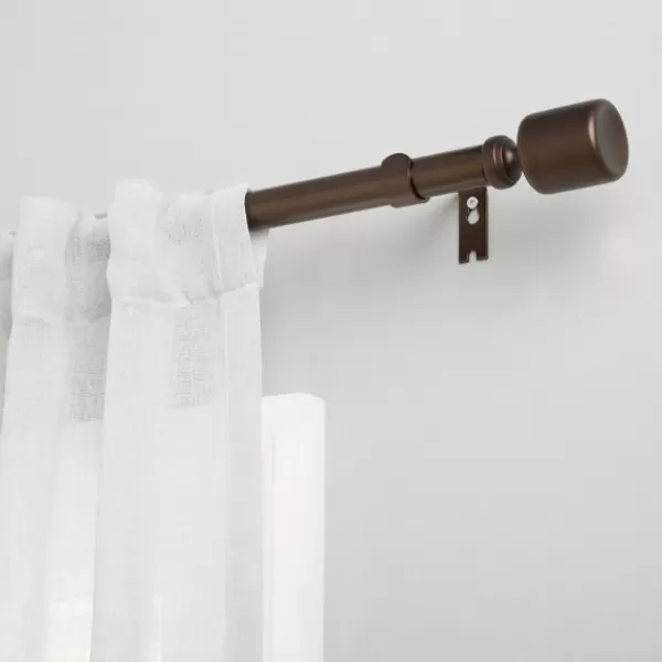 Curtain Rods & Hardware-Kirkland's Home Bronze Rhys Cylinder Curtain Rod, 120 In.