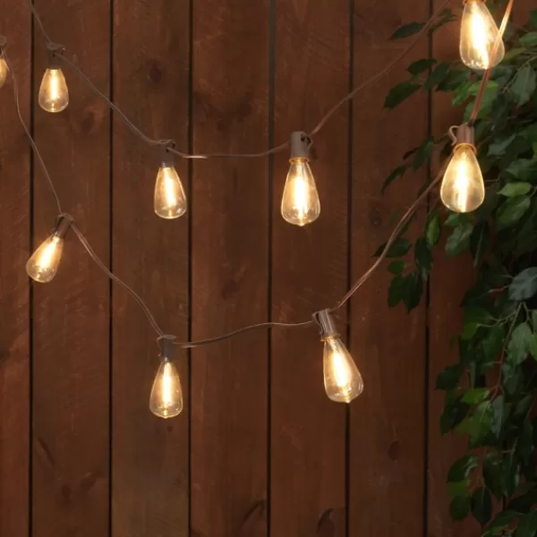 Outdoor Lighting-Kirkland's Home Bronze Shine Solar String Light Brown