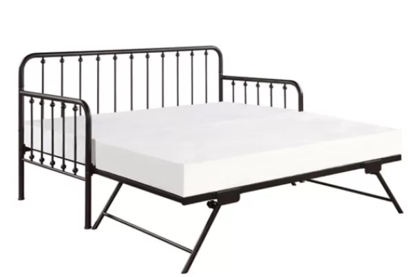 Beds & Headboards-Kirkland's Home Bronze Spindleback Metal Trundle Day Bed Brown