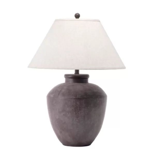 Table Lamps-Kirkland's Home Bronze Urn Resin Table Lamp Ivory