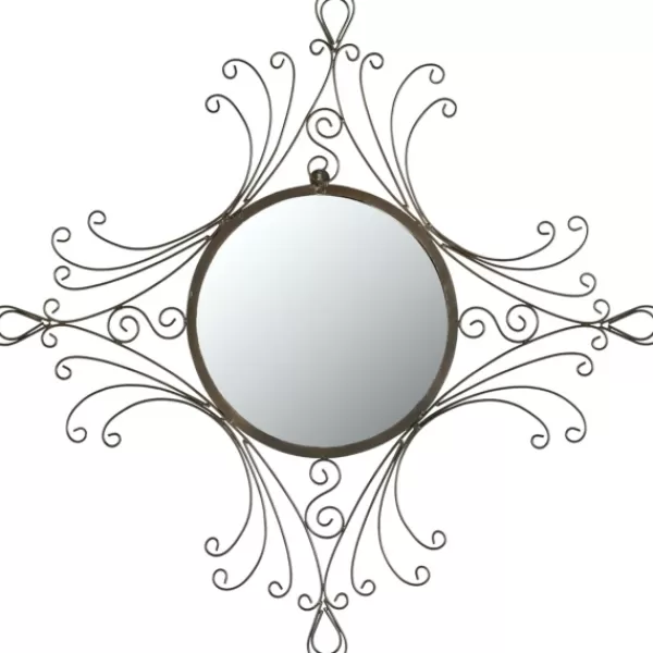 Decorative Mirrors-Kirkland's Home Bronze Victorian Curved Frame Mirror