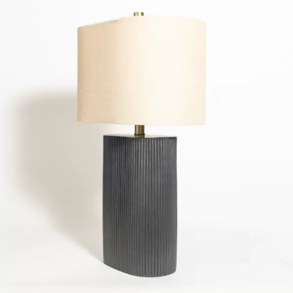 Table Lamps-Kirkland's Home Brooks Ribbed Table Lamp Black