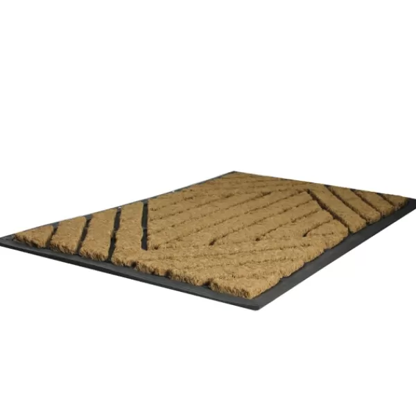 Doormats-Kirkland's Home Brown And Black Diamond Coir Doormat Brown/Black