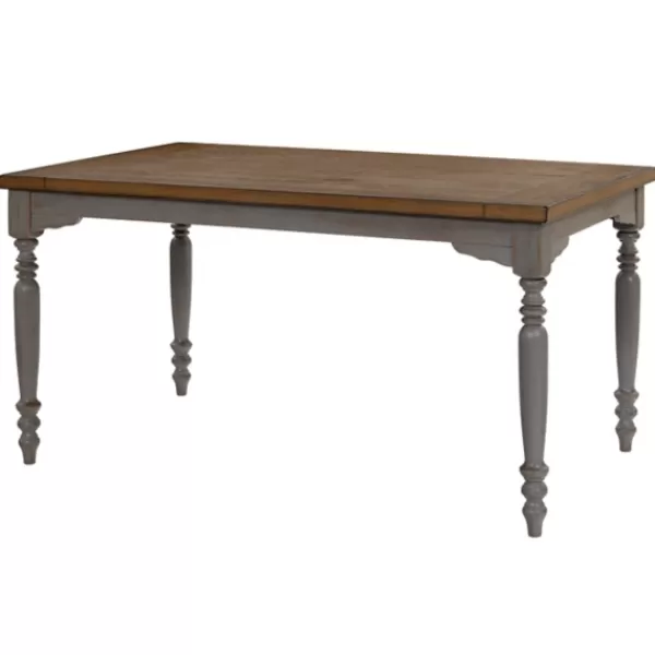 Dining Tables-Kirkland's Home Brown And Gray Traditional Wood Dining Table Brown/Gray