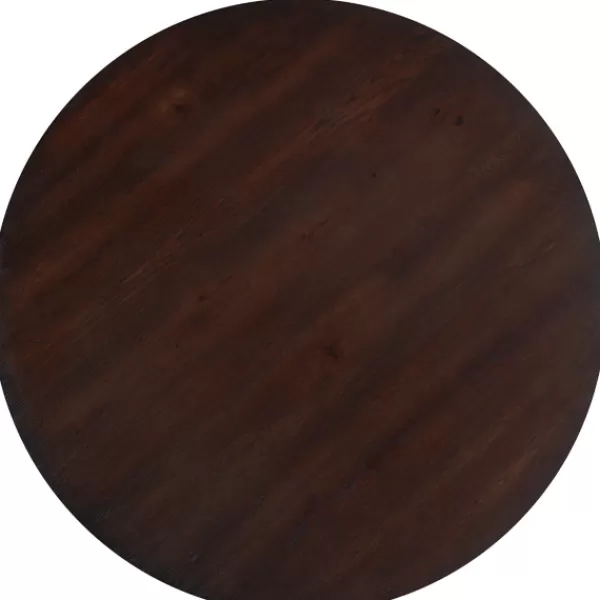 Dining Tables-Kirkland's Home Brown And White Round Wooden Dining Table Brown/White