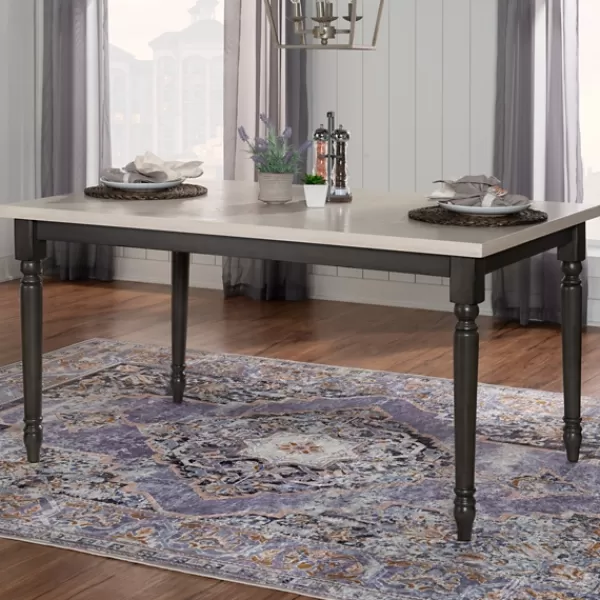 Dining Tables-Kirkland's Home Brown And White Traditional Dining Table Brown/White