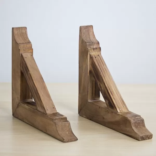 Shelves-Kirkland's Home Brown Corbel Shelf Brackets, Set Of 2