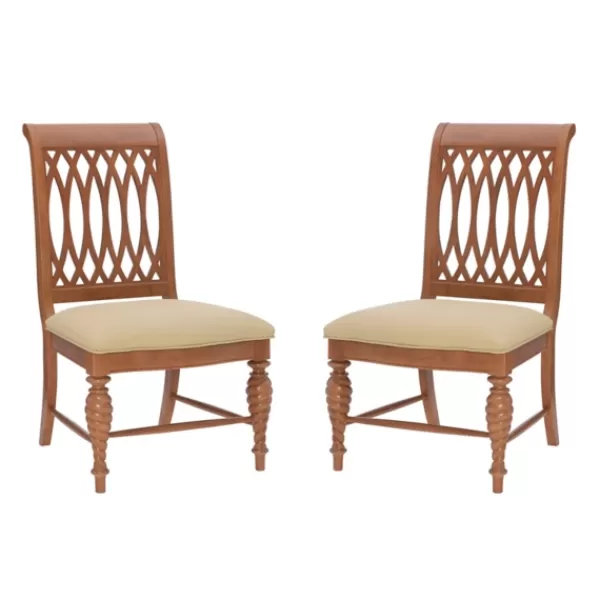 Dining Chairs-Kirkland's Home Brown Hollywood Regency Dining Chairs, Set Of 2 Tan