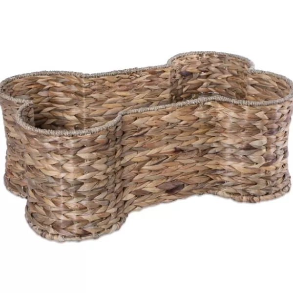 Baskets & Boxes-Kirkland's Home Brown Hyacinth Dog Bone Basket