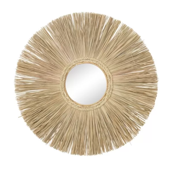 Decorative Mirrors-Kirkland's Home Brown Reed And Wood Wall Mirror