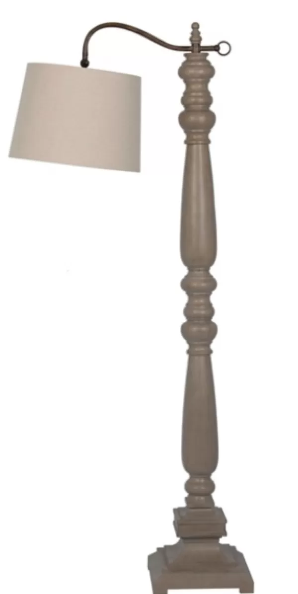 Floor Lamps-Kirkland's Home Brown Resin Task Shade Floor Lamp Tan