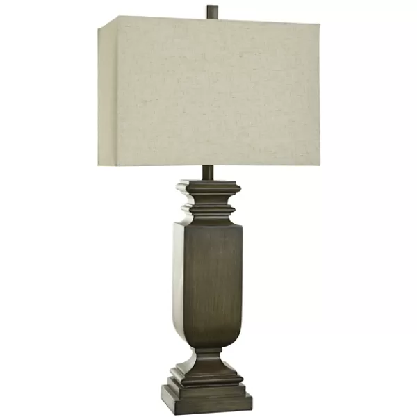 Table Lamps-Kirkland's Home Brown Traditional Rectangular Table Lamp Brown/Tan