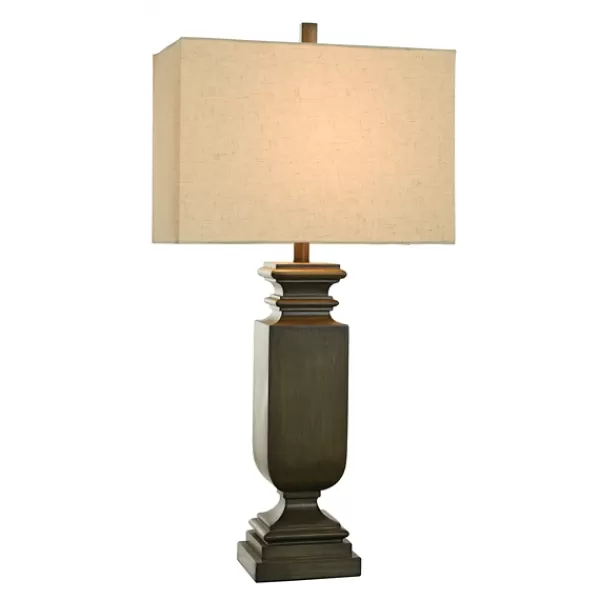 Table Lamps-Kirkland's Home Brown Traditional Rectangular Table Lamp Brown/Tan