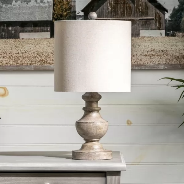 Table Lamps-Kirkland's Home Brown Wash Table Lamp Ivory