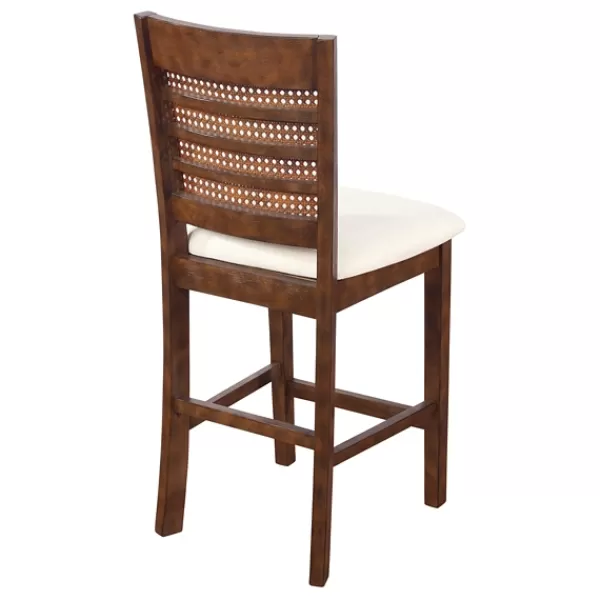 Bar Stools & Counter Height Stools-Kirkland's Home Brown Wilbur Cane Back Counter Stools, Set Of 2 Brown/White