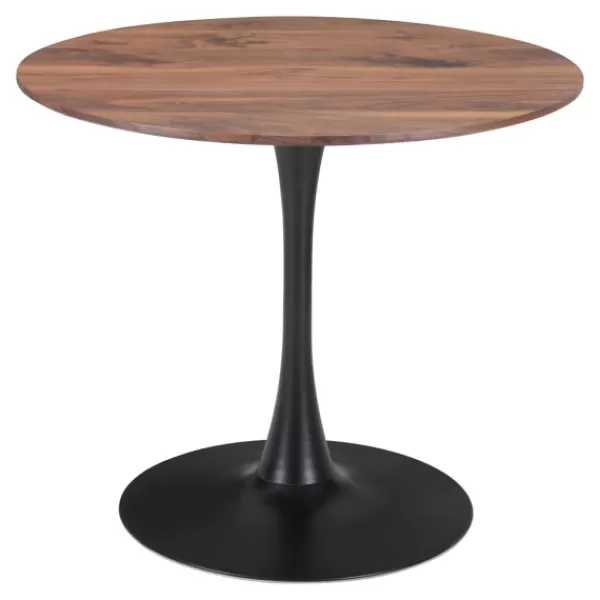 Dining Tables-Kirkland's Home Brown Wood And Black Metal Bistro Dining Table