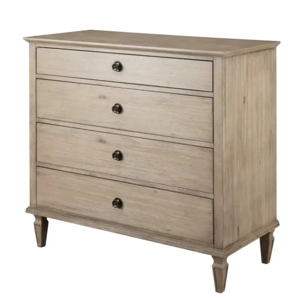 Dressers & Chests-Kirkland's Home Brushed Birch 4-Drawer Wooden Dresser Tan