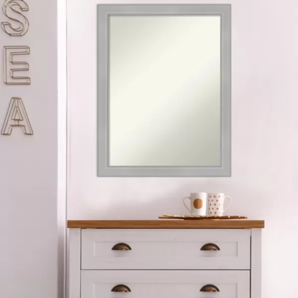 Framed Mirrors-Kirkland's Home Brushed Nickel Modern Decorative Framed Mirror