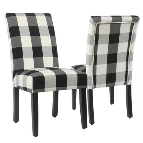 Dining Chairs-Kirkland's Home Buffalo Check Dining Chairs, Set Of 2 Black