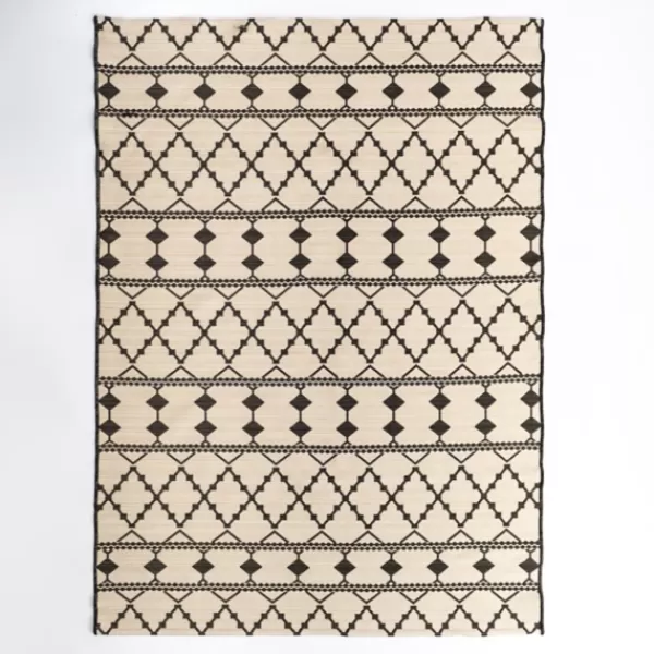 Outdoor Rugs-Kirkland's Home Buffalo Check Reversible Outdoor Area Rug, 5X7 Black/Tan