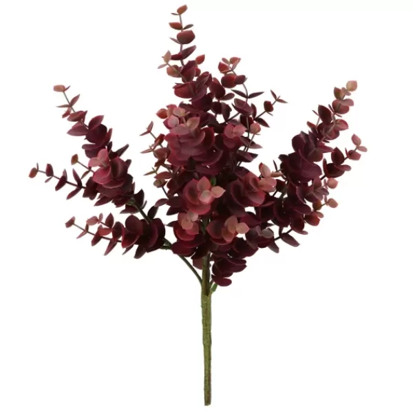 Stems & Bouquets-Kirkland's Home Burgundy Jade Leaf Sprays, Set Of 4 Red/Brown