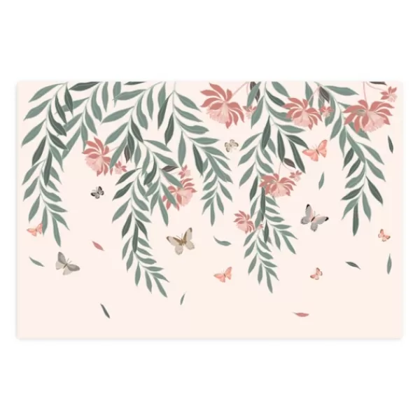 Wall Murals & Wall Decals-Kirkland's Home Butterfly Garden Peel And Stick Wall Mural Pink/Green