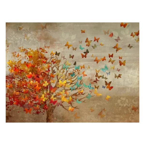 Canvas Art-Kirkland's Home Butterfly Tree Giclee Canvas Art Print, 40X30 In. Multi